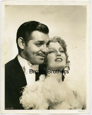 Vintage 1930s Hollywood Jeanette Macdonald & Clarke Gable Stunning Photo - Bb