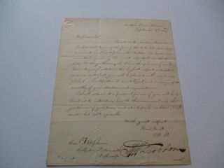 Antique Letter Document Autograph Henry Dearborn General War Of 1812 Boston