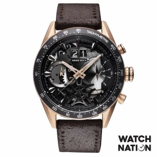 Aries Gold Chronograph Jolter Rose Gold Stainless Steel G 7008 Rg - Bk