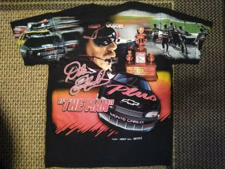 Vintage 90 ' s Dale Earnhardt Chase T Shirt Double Sided NASCAR Sz M 2
