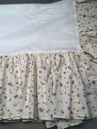 Classic Winnie The Pooh Crib Skirt Dust Ruffle Crown Crafts Nursery Baby Vintage