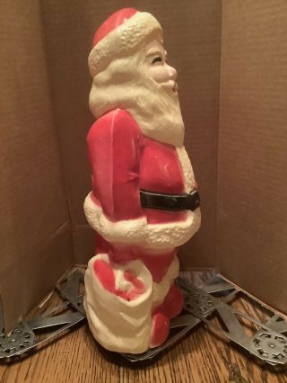 Vintage 13” Union Products Santa Claus Lighted Plastic Blow Mold Christmas Decor 2