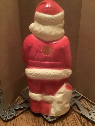 Vintage 13” Union Products Santa Claus Lighted Plastic Blow Mold Christmas Decor 3