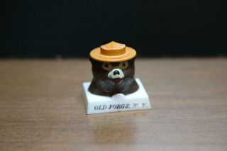 Vintage Smokey Bear Souvenir Snuffit Car Dash Ashtray Magnet Old Forge Ny Forest