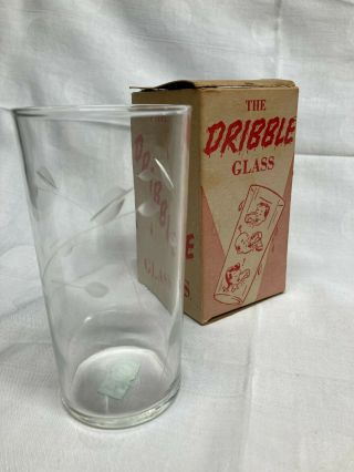 Vintage Dribble Gag Joke Glass With The Box A Franco Product Nyc N.  Y.