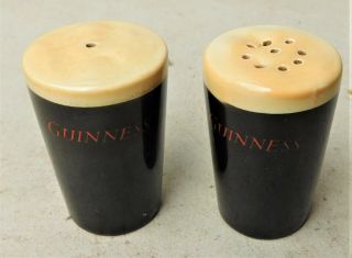 Guinness Carlton Ware Salt And Pepper Pots Cruet Set Vintage