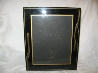 Vintage Art Deco Reverse Painted Glass Easel Back Frame (black/gold - 1940s)