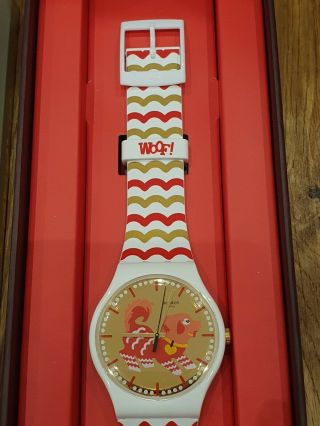Swatch Watch Special Chinese Year Of The Dog 2018 Woof Woof Suoz266
