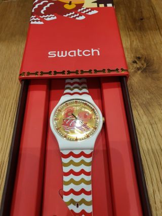 Swatch Watch Special Chinese Year of the Dog 2018 WOOF WOOF SUOZ266 2