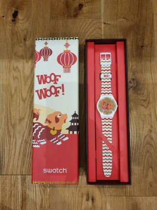 Swatch Watch Special Chinese Year of the Dog 2018 WOOF WOOF SUOZ266 3