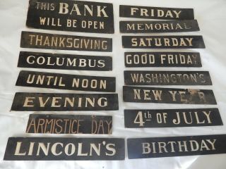 15 Antique Vintage Cardboard Paper Calendar Door Wall Bank Signs Holidays