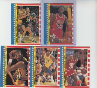1987 Fleer Basketball Complete Sticker Set 1 - 11 W/ 2 M Jordan 2nd Year
