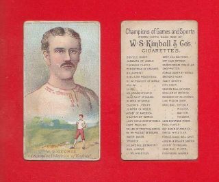 1888 Kimball - N184 Champions Of Games & Sports - W.  G Geaorge (pedestrian) Ex