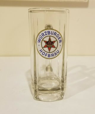 Wurzburger Hofbrau Pilsner 0.  3 L Vintage Beer Glass Mug Germany