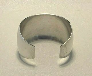 STERLING SILVER CUFF BRACELET VINTAGE NAVAJO HAND CRAFTED SIGNED S CLY 2