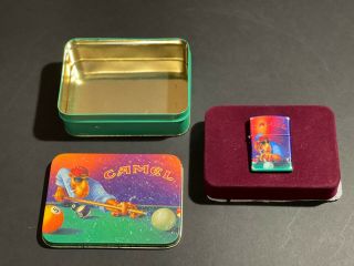 Smokin’ Joe Vintage Camel Zippo Lighter And Tin.