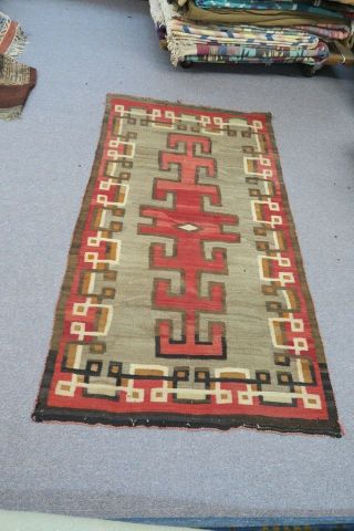 Antique Navajo Wool Rug Weaving Blanket 3 