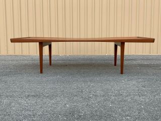 Vintage 1960 ' s Mid Century Danish Modern Teak Coffee Table Poul Jensen for Selig 2
