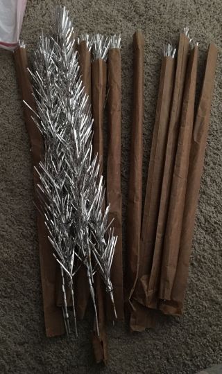 15 Vtg Aluminum Silver Christmas Tree Branches 22” Replacement Only Straight