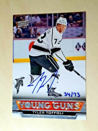2013 - 14 Tyler Toffoli Upper Deck Young Guns 246 Rookie Rc Buybacks Auto /73