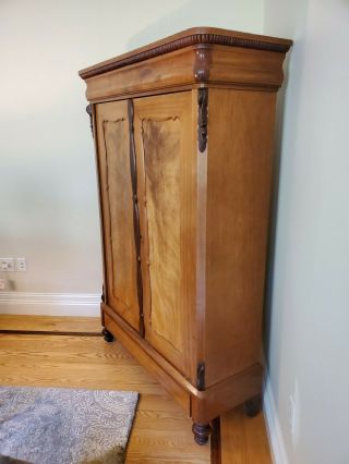 Antique French 2 Door Armoire Wardrobe Cabinet