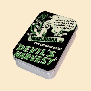 Devil ' s Harvest Windproof Lighter with Tin Great Gift Fast 2