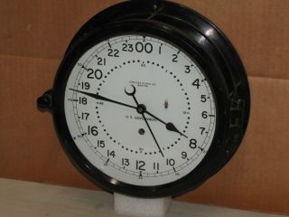 Chelsea Ships/military Clock Air Force 8 1/2 " Dial Missile Silo? 1979 24 Hr Dial