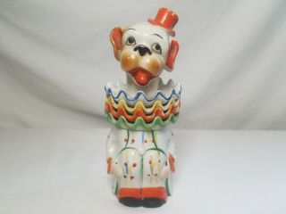 Vintage Clown Dog Stacking Ashtray And Cigarette Holder Figurine Japan 7 " Htf