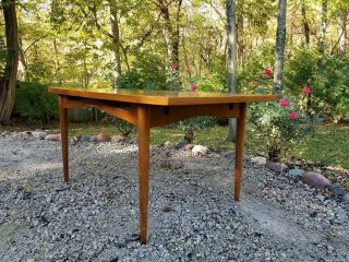 AMERICAN OF MARTINSVILLE DANIA MID - CENTURY MODERN WALNUT DINING TABLE 5 CHAIRS 6