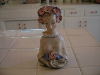 Vintage Porcelain Corday Bust " Lady With Flowers " 5010