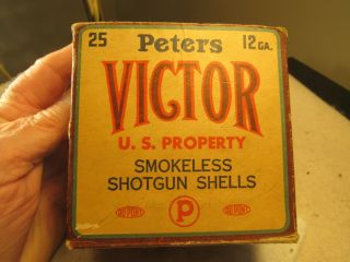 Peters Victor 12 Ga U.  S.  Property Vintage 1930 