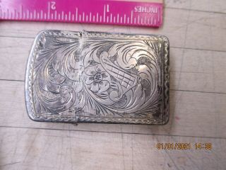 Vintage Sterling Silver Fancy Florentine Lighter (case Only),  Zippo Insert Fits,