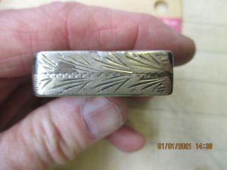 Vintage Sterling Silver Fancy Florentine Lighter (Case Only),  Zippo Insert fits, 2