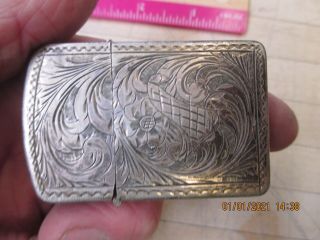Vintage Sterling Silver Fancy Florentine Lighter (Case Only),  Zippo Insert fits, 3
