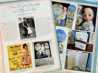 6p History Article,  Pics - Rare Vtg 1950s Uneeda Dollikin Fashion Doll