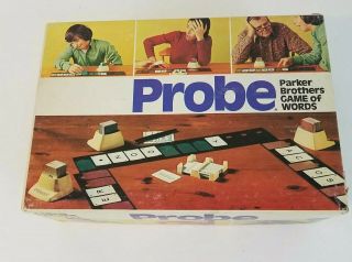 Vintage Probe Board Game Of Words 1974 Parker Brothers Complete Spelling Family