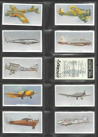 U.  K.  T.  1938 Interesting (aviation) Full 50 Card Set  Aircraft