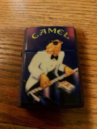 Zippo Lighter Joe Camel White Tuxedo Piano Player Purple Matte