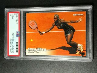 Serena Williams 2003 Netpro 1 Rookie Card Rc Psa 9 Tennis Legend Future Hof (b)