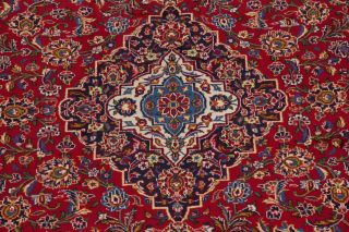 Traditional Floral RED Navy Blue Area Rug Wool Hand - Knotted Oriental Carpet 8x11 4