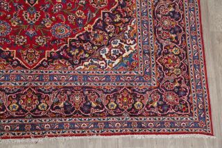 Traditional Floral RED Navy Blue Area Rug Wool Hand - Knotted Oriental Carpet 8x11 6