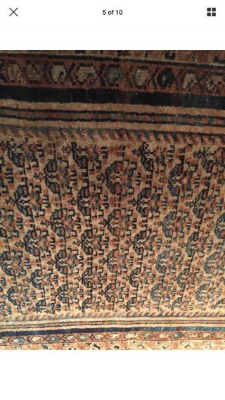 Antique Persian Malayer rug lovely distressed WORN estate carpet Pictorial 6