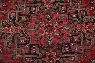 Vintage Oriental Traditional Area Rug Geometric Hand - Knotted RED Wool 7 ' x 11 ' 4