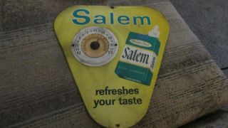 Vintage Salem Cigarettes Advertising Thermometer Sign