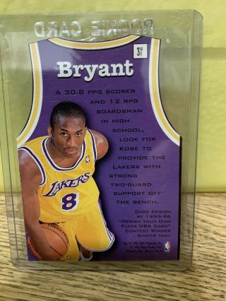 Kobe Bryant Fresh Faces 96 - 97 Fleer Ultra 3 Rookie Lakers 13 2