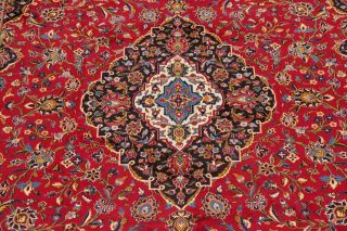 Vintage Traditional Floral Area Rug RED Living Room Hand - Knotted 10x13 4