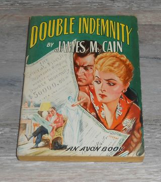 Vintage Paperback Avon 60 Double Indemnity 1943 James M Cain
