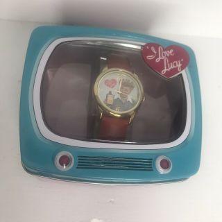 Vintage Avon I Love Lucy 2007 Red Watch In Metal Case