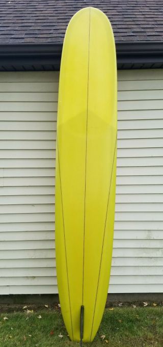 Vintage 1960 - 70 Surfboard Model A by Surfboards Hawaii - w/Fin - 10 Feet 6