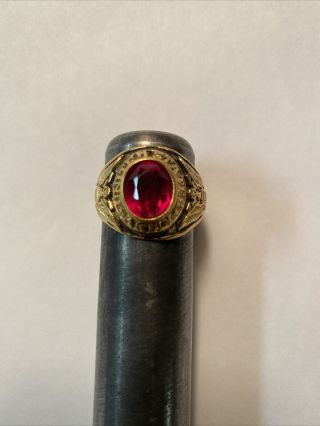 Vintage Us Army 18k Gold Filled Ring Size Large Approximately 16 Class Ring Usa